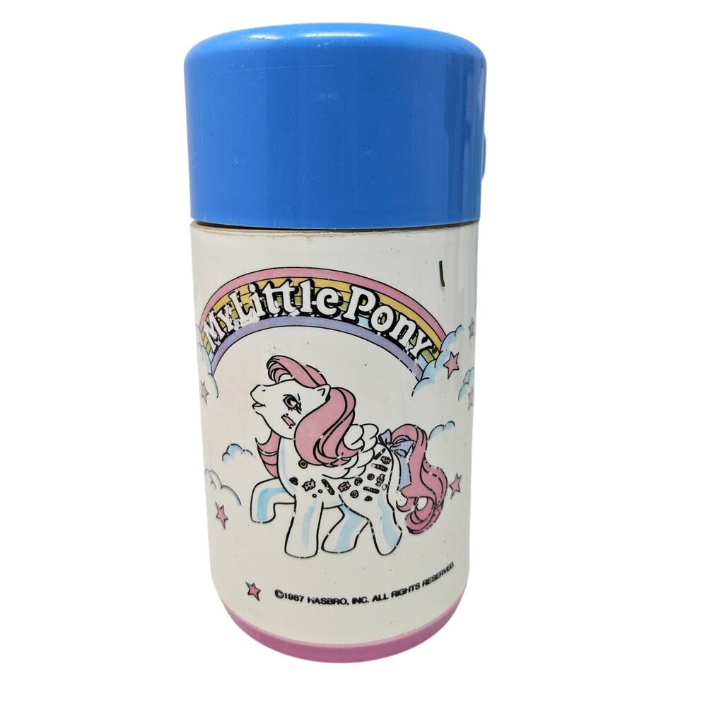 Vintage 80s My Little Pony Aladdin Thermos 1987 Liquid Soup Lunch Retro